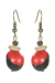 Les bijoux Jacaranda en graines naturelles : Boucles d'oreilles modèle CACONNIER Noir et Rouge 0
