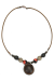 Les bijoux Jacaranda en graines naturelles : Collier modèle MUCUNA Noir et rouge 0
