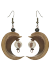 Les bijoux Jacaranda en graines naturelles : Boucles d'oreilles modèle LUNE Crème 0
