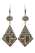 Les bijoux Jacaranda en graines naturelles : Boucles d'oreilles modèle CALEBASSE GRAVEE Marbré 0