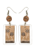 Les bijoux Jacaranda en graines naturelles : Boucles d'oreilles modèle CALEBASSE CADREE Caramel 0